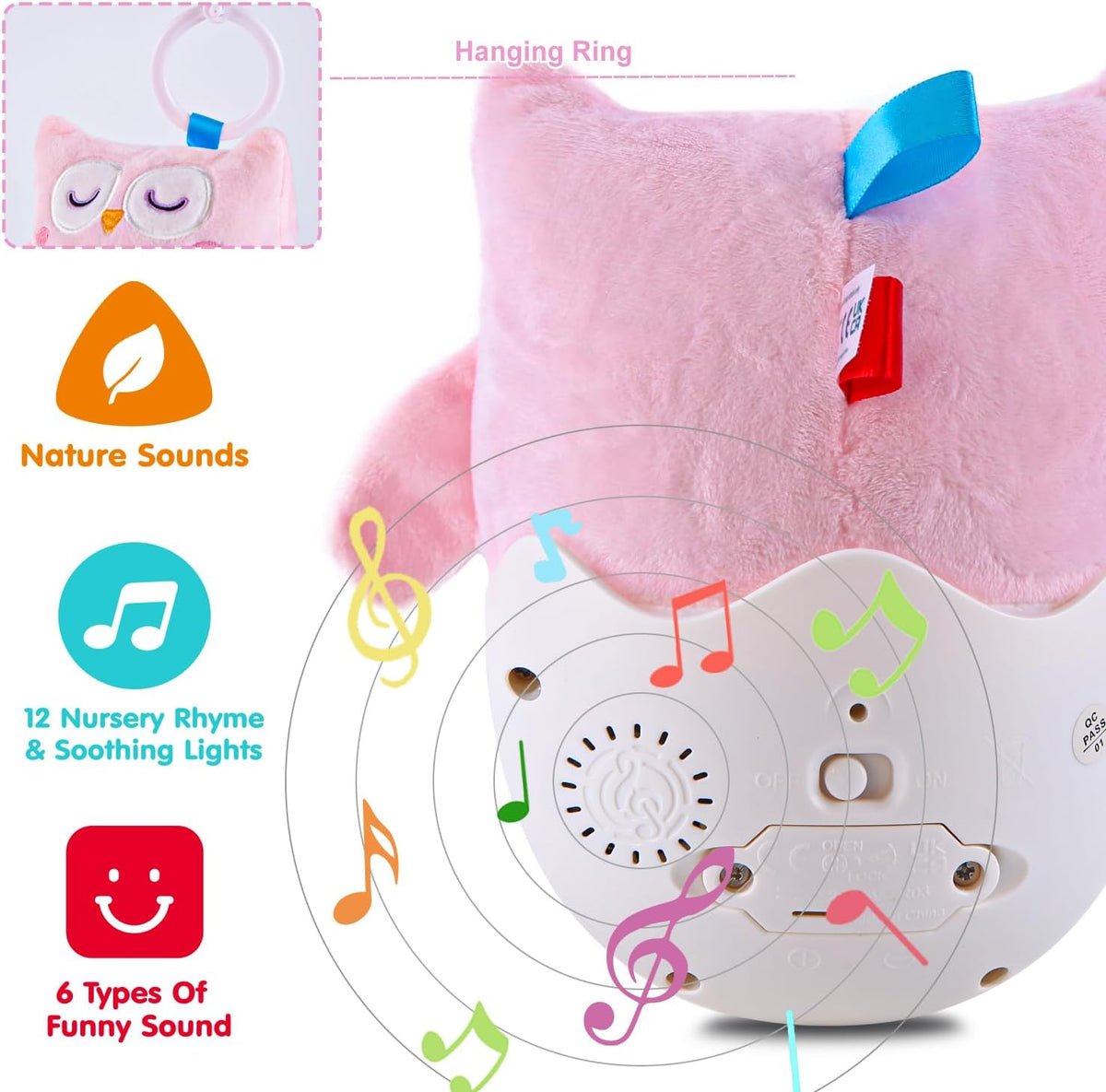 LTKFFFdp Juguetes para bebés de 1 a 3 años, juguete musical de felp...