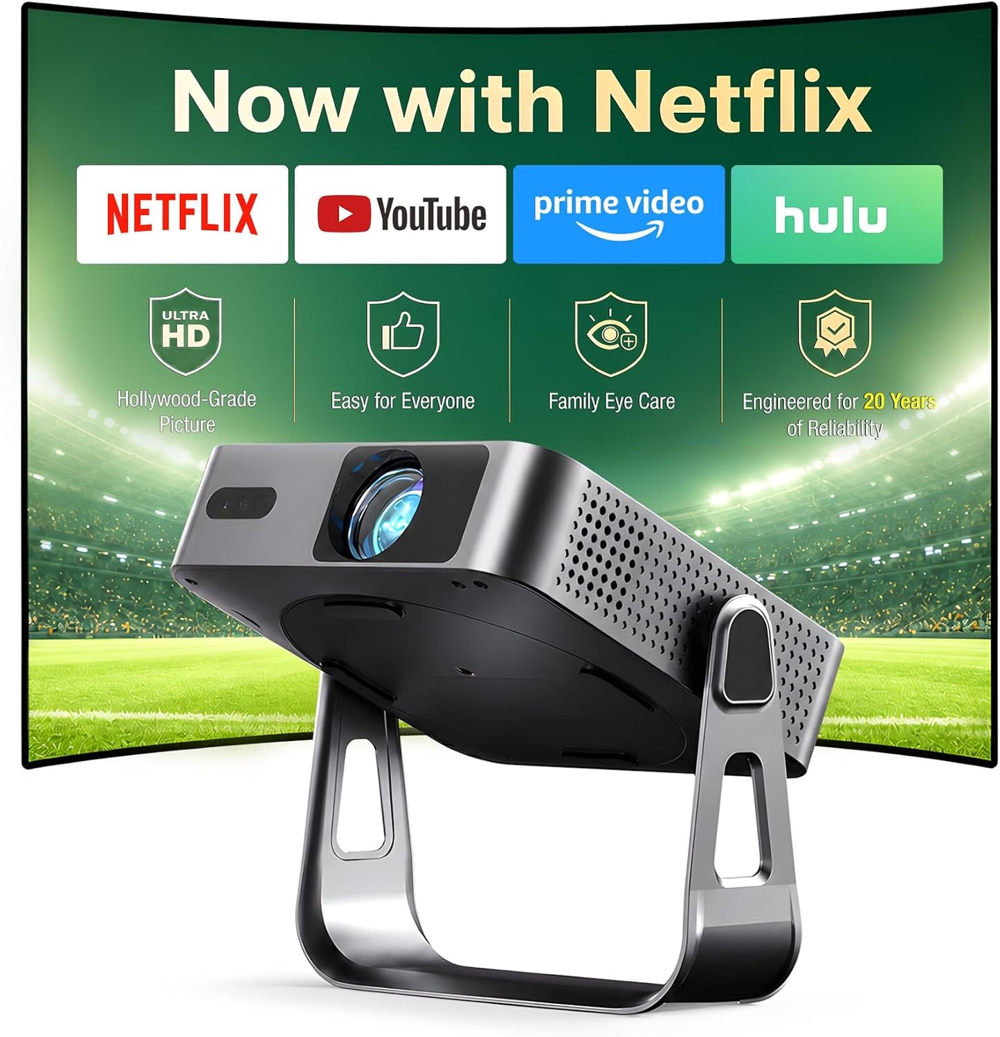 Aplicación con licencia oficial y 1080P nativa: el mini proyector i...