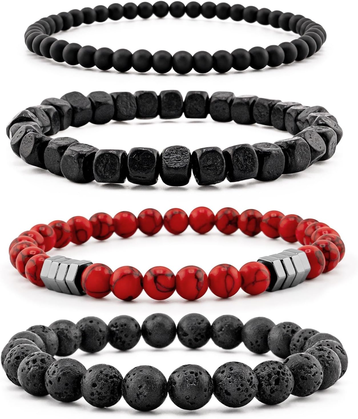 Lameybrt Juego de Pulseras para Hombre Multi - Ojo de Tigre\/Ágata...