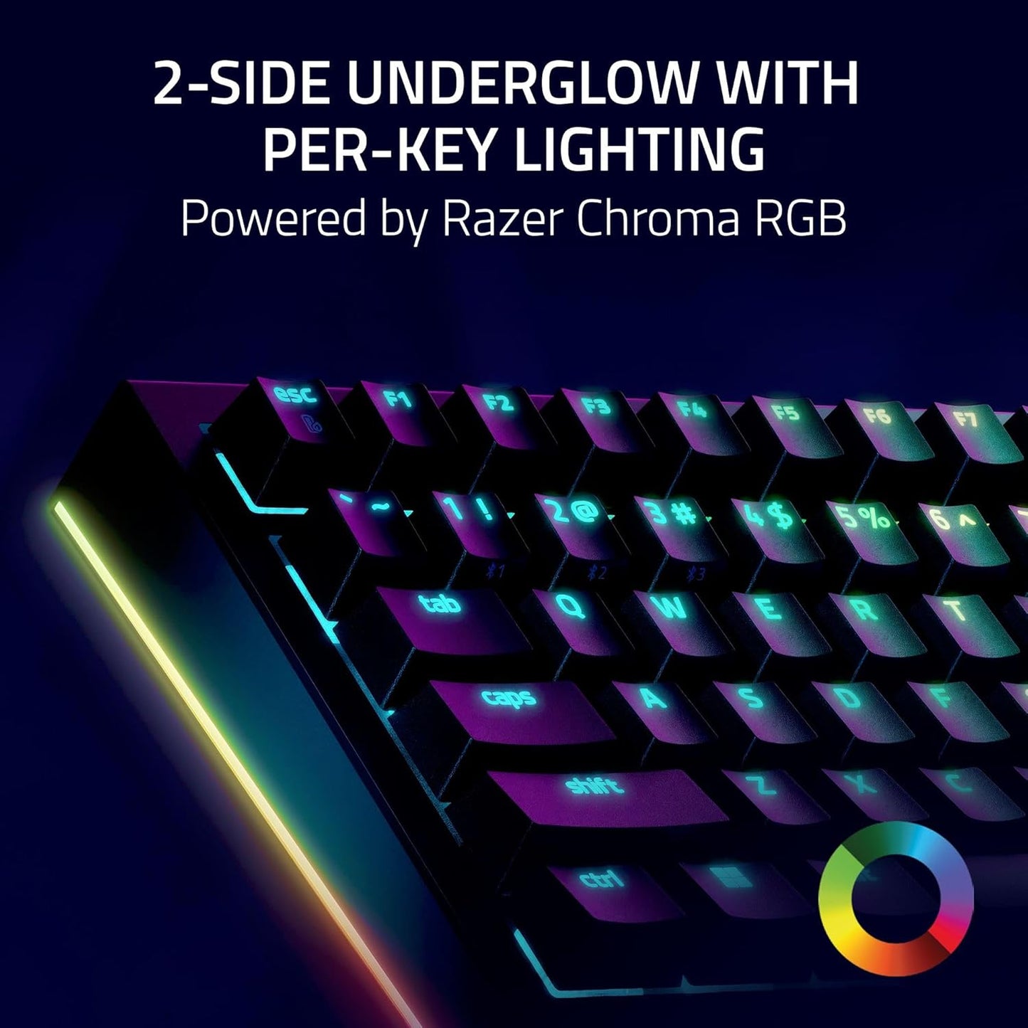 Razer Teclado inalámbrico BlackWidow V4 Pro 75% para juegos, interr...