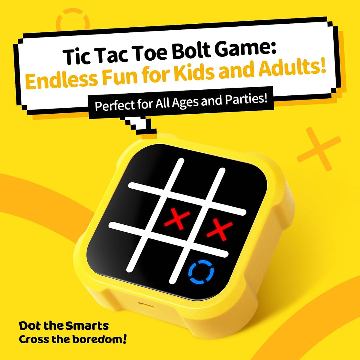 EASEMOM Juego Tic Tac Toe, Consola de Juego Electrónica de Mano 3 e...