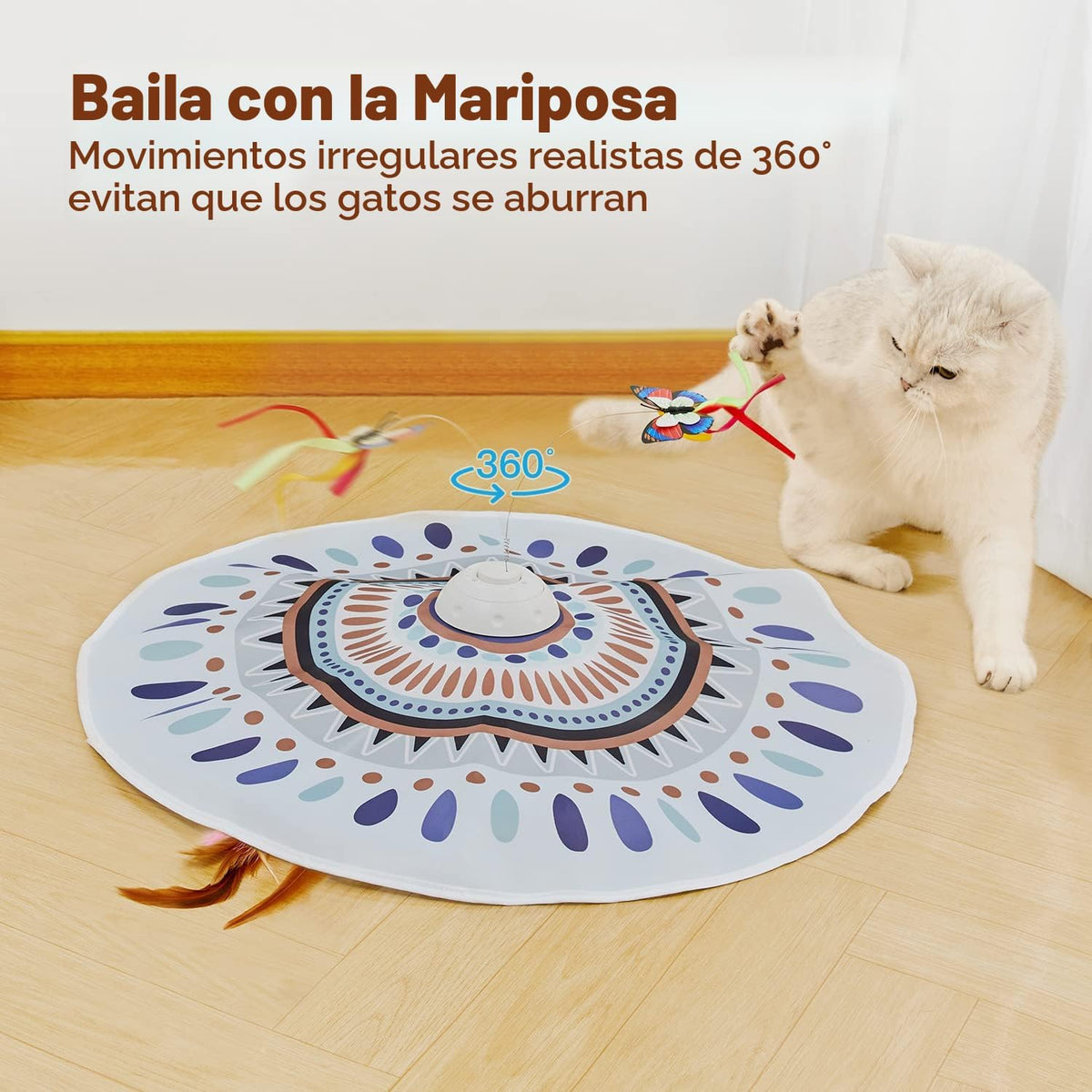 Juguetes para gatos Potaroma recargables, 3 en 1 busca y esconde pa...