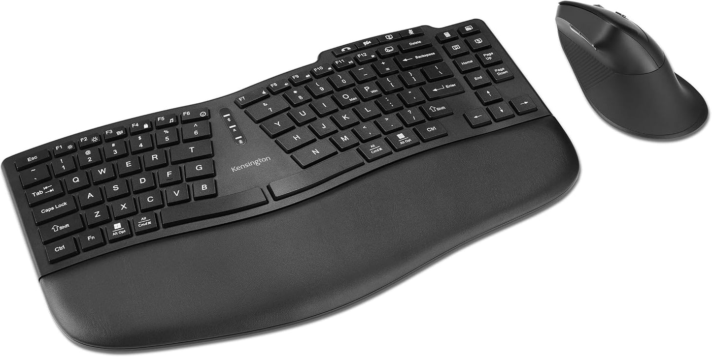 Kensington Pro Fit Ergo KM675 EQ - Juego de escritorio inalámbrico...