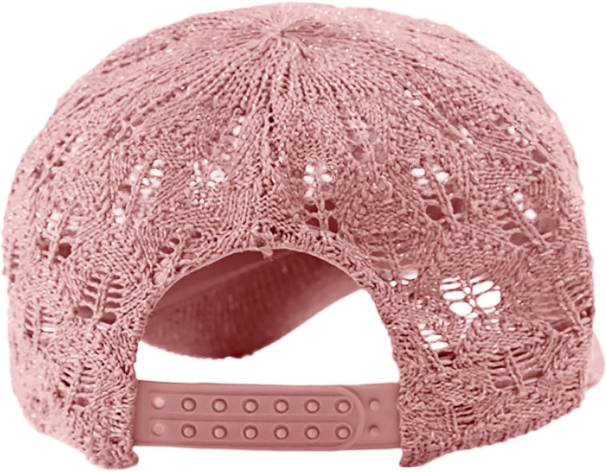 FASHIXD Gorra de béisbol de malla tejida para mujer, gorra de camio...