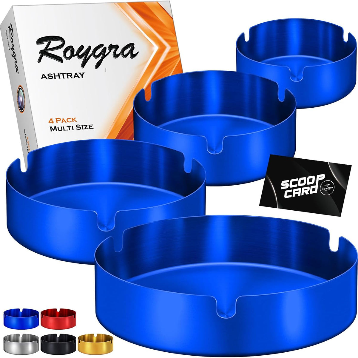 roygra Cenicero para cenizas (4 unidades), cenicero al aire libre p...