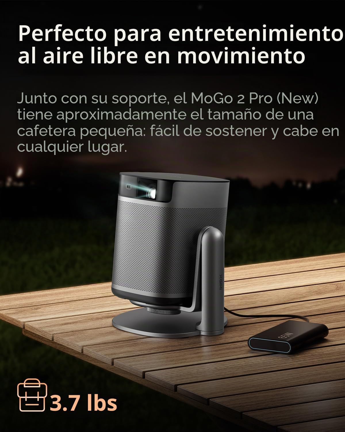 Proyector portátil XGIMI MoGo 2 Pro (nuevo) 1080P con soporte multi...