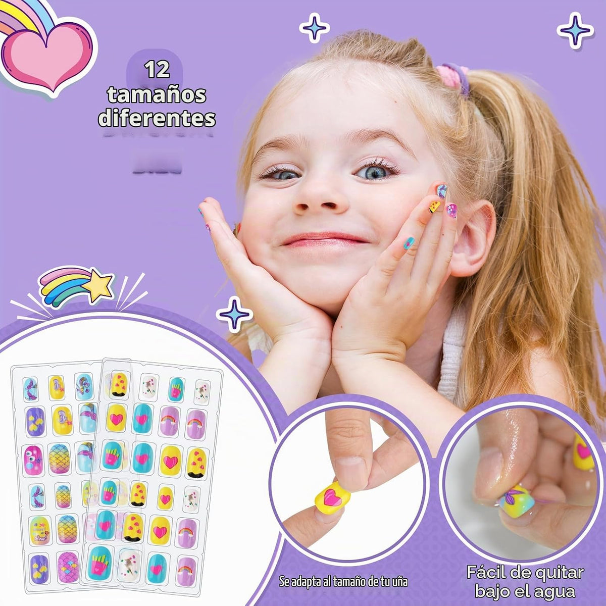 Ylovetoys Juego de esmaltes de uñas para niñas, kit de arte de uñas...