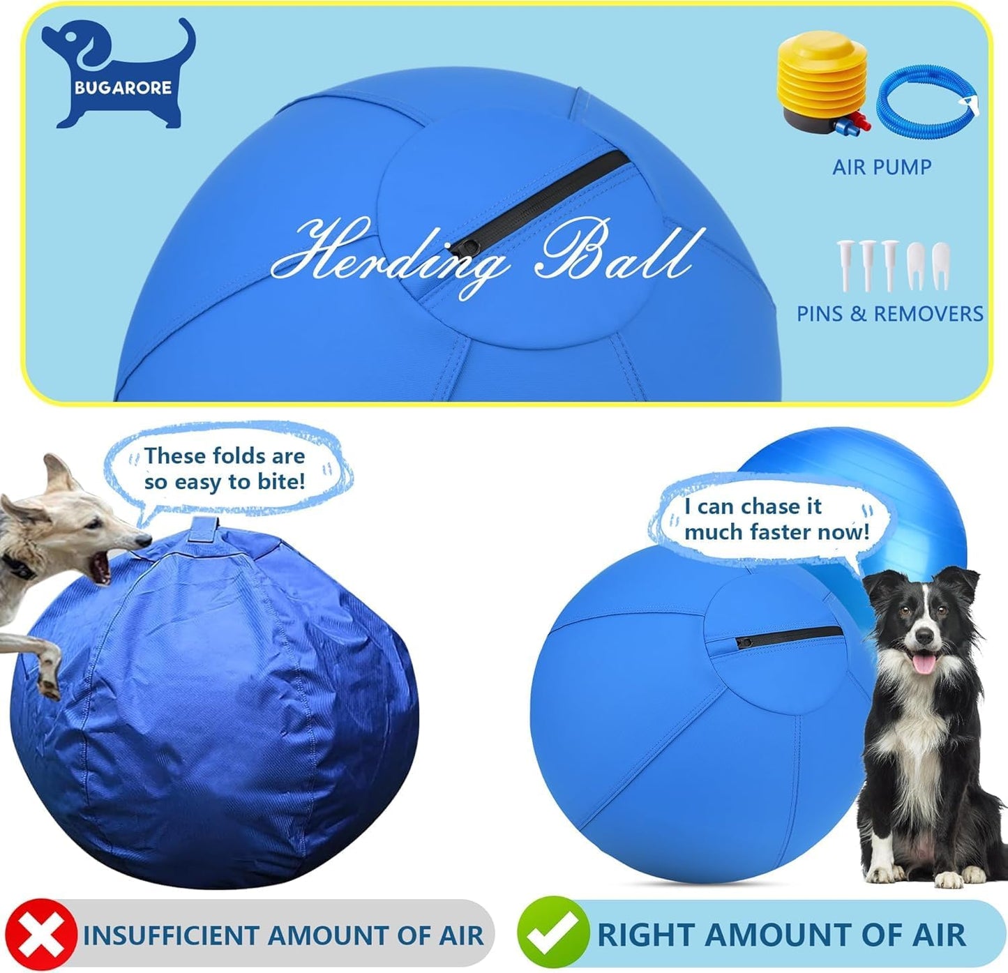 Pelota de pastoreo para perros y caballos, bola alegre de 18 pulgad...