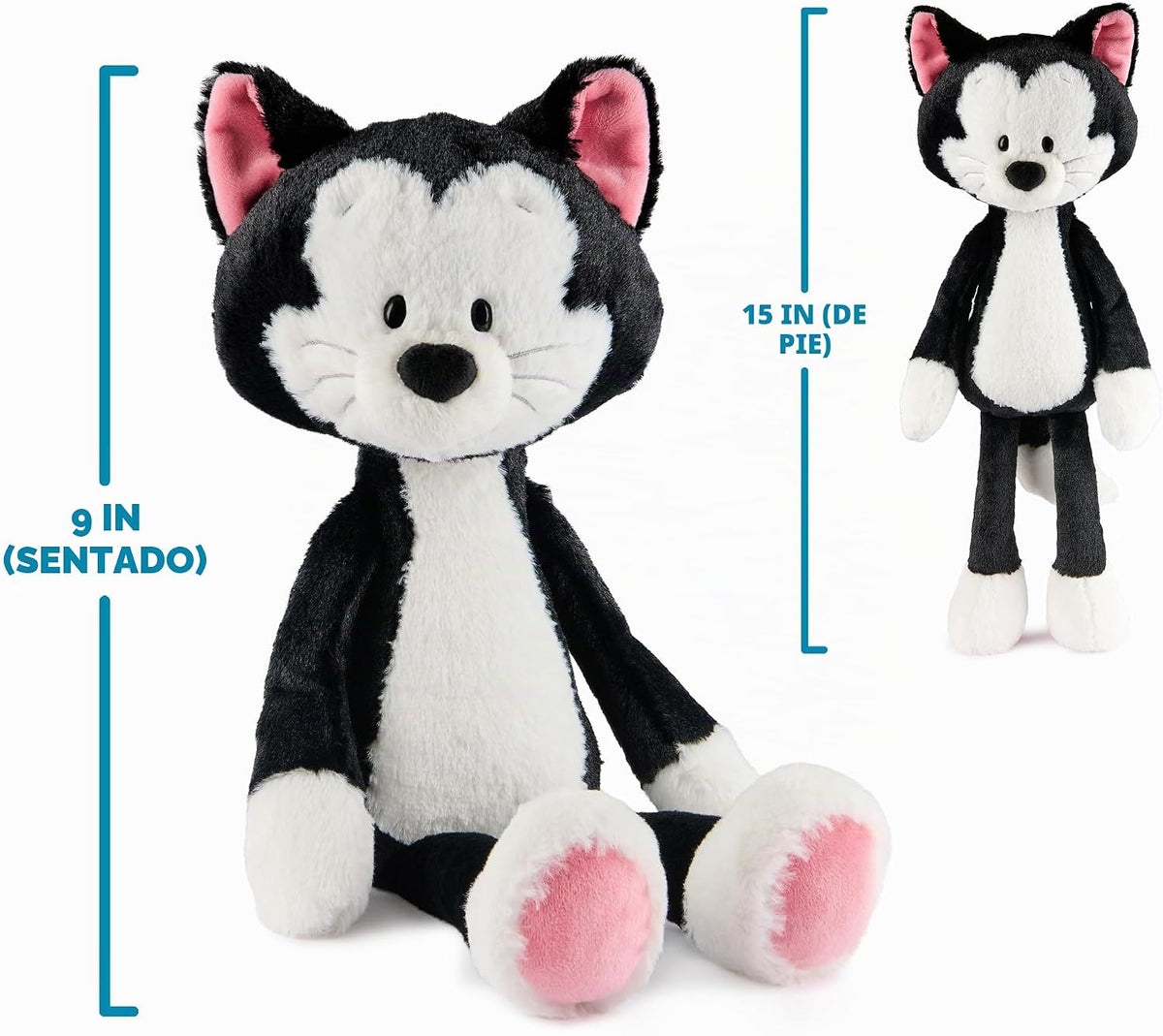 GUND Disney Oficial Figaro de Peluche, Pinocho, Gato de Peluche de...