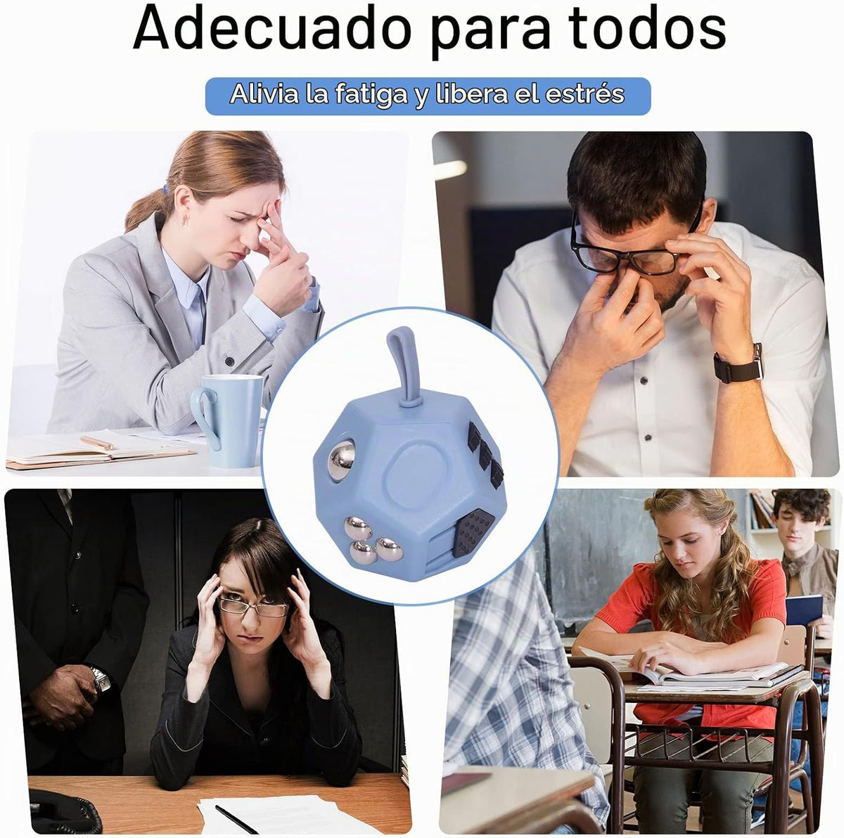 UOOEFUN Pequeños juguetes fidget, juguetes fidget de 12 lados, mini...