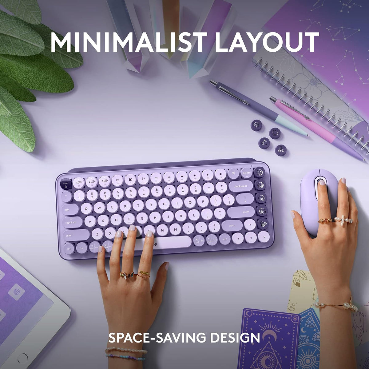 Logitech POP Keys + POP Mouse Conjunto de teclado inalámbrico y mou...
