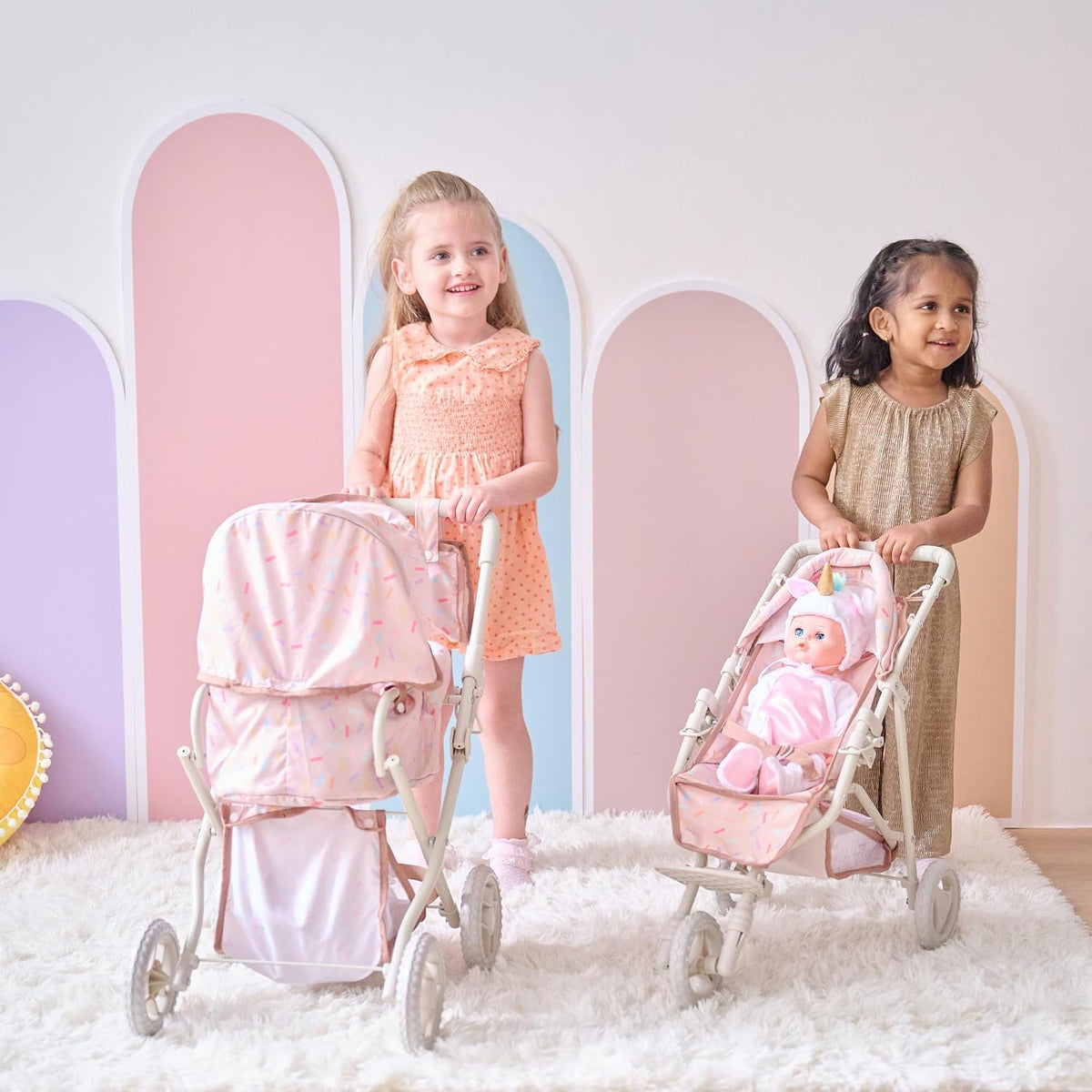 Olivia's Little World Cochecito de bebé con confeti | Moisés de...