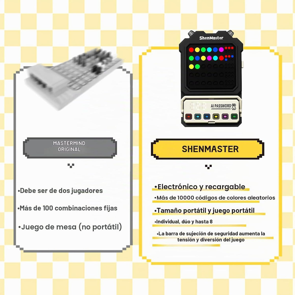 Juego Mastermind electrónico, más de 10,000 desafíos lógicos para 1...