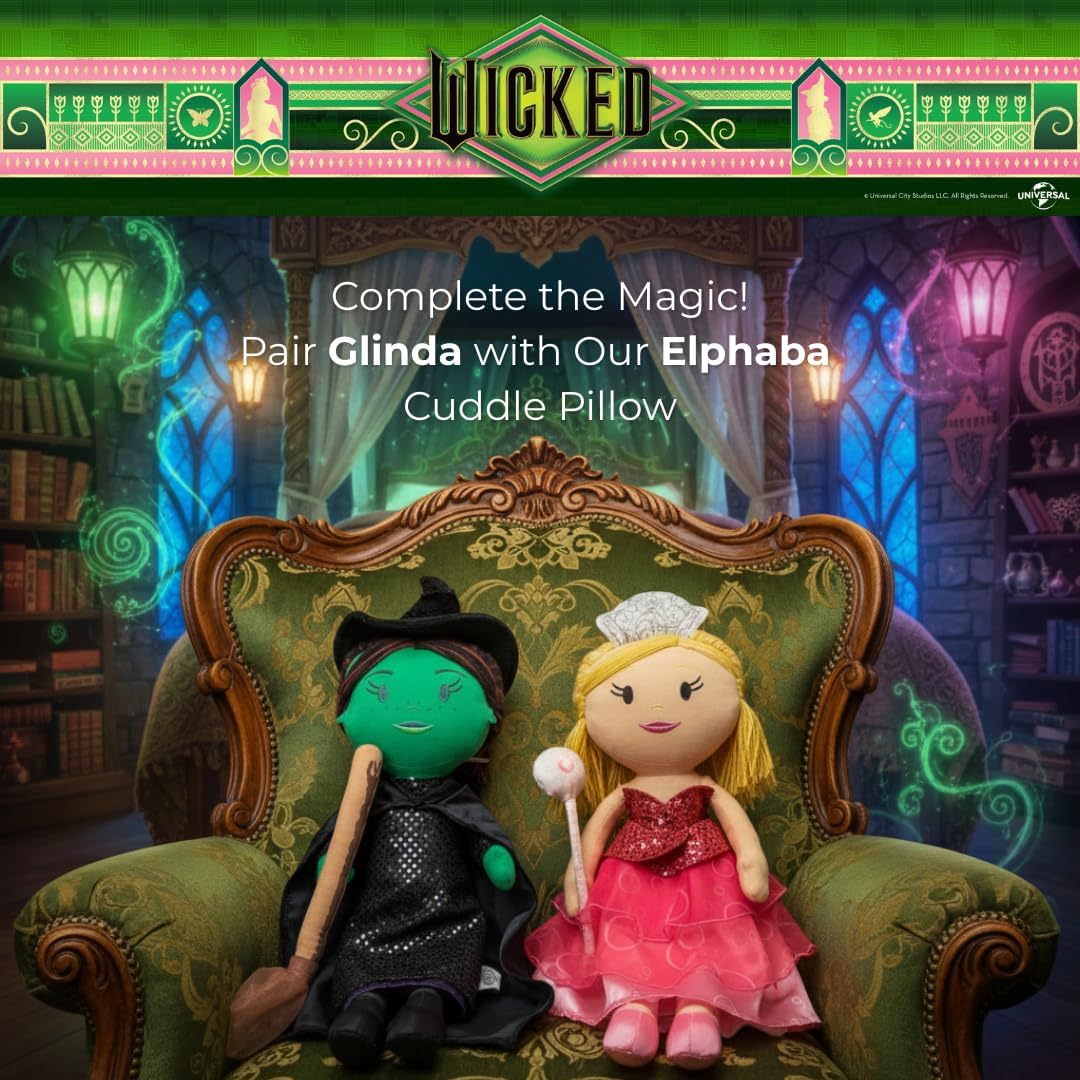 Peluche de almohada de bruja malvada Glinda de la película Wicked,...