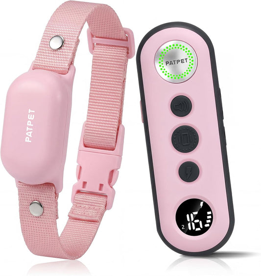 PATPET Collar de Entrenamiento para Perros con Control Remoto - Col...