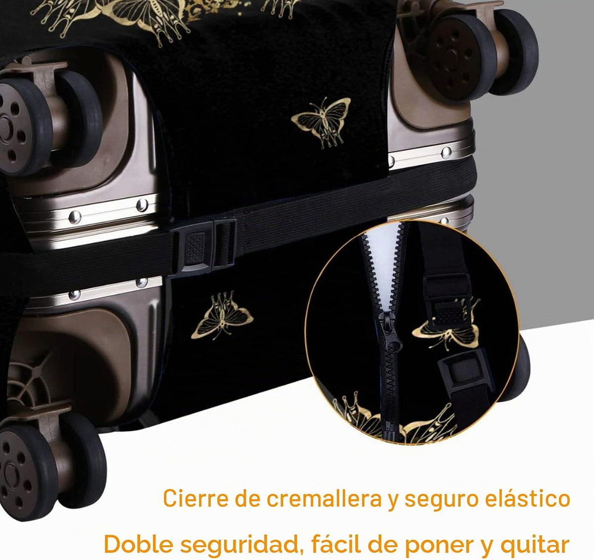 Hepmant Protector de maleta de viaje para mujer afroamericana, elás...