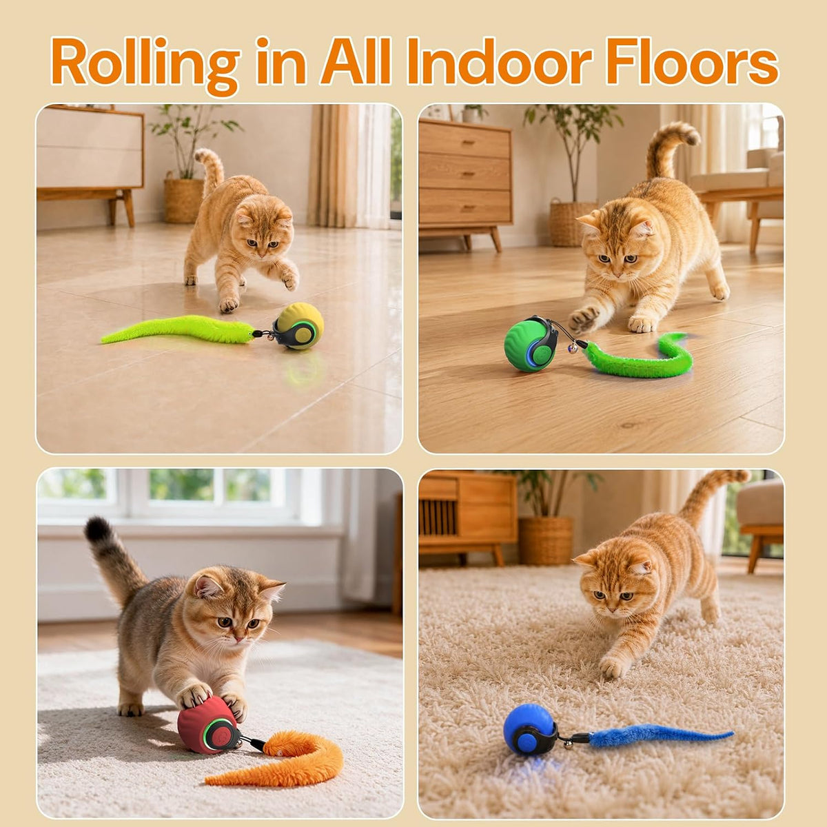Juguetes interactivos para gatos con sonidos de pájaros y 7 modos d...