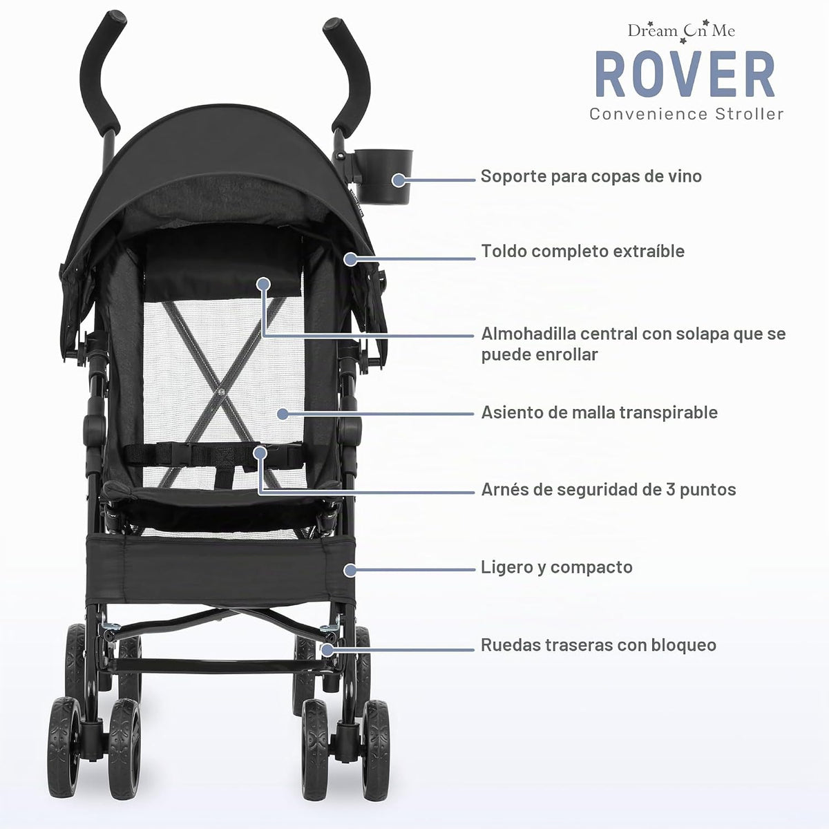 Dream On Me Rover Cochecito de bebé conveniente \u2013 Cochecito de...