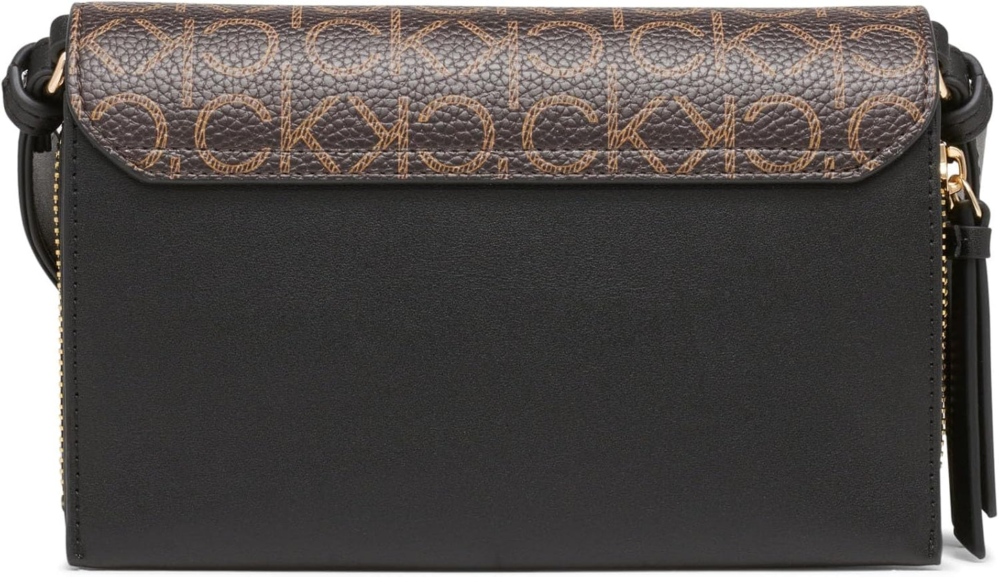 Calvin Klein Bolso bandolera Millie con triple compartimento para m...