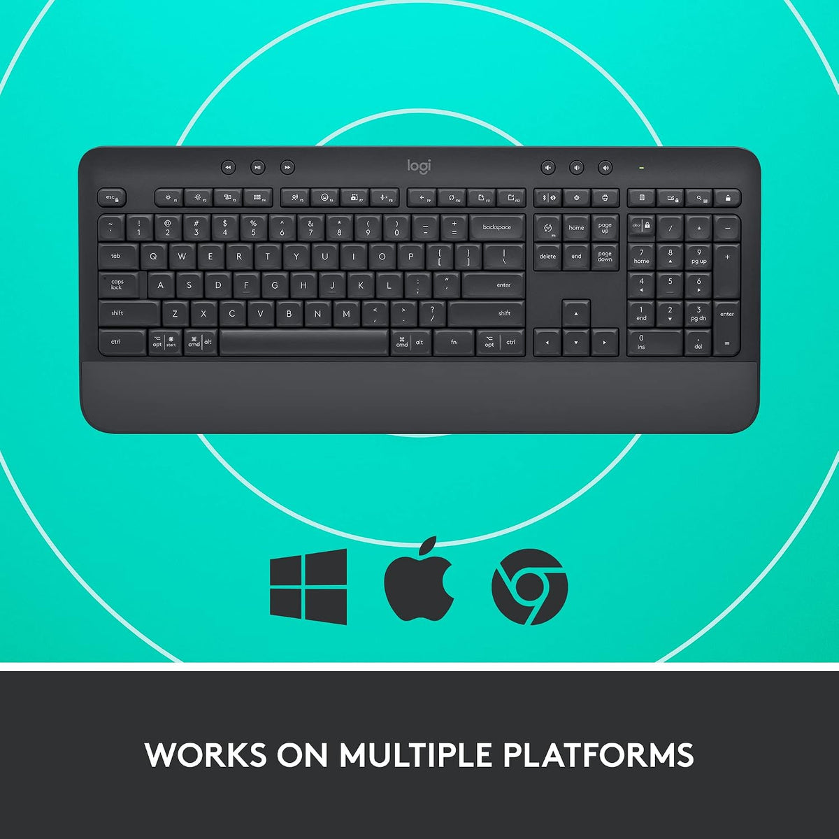 Logitech Teclado inalámbrico Signature K650 Comfort de tamaño compl...