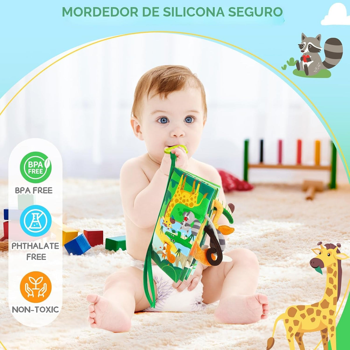 BBWOO Libro Blandito para Bebé - Juguete para Bebé - Regalo de Duch...