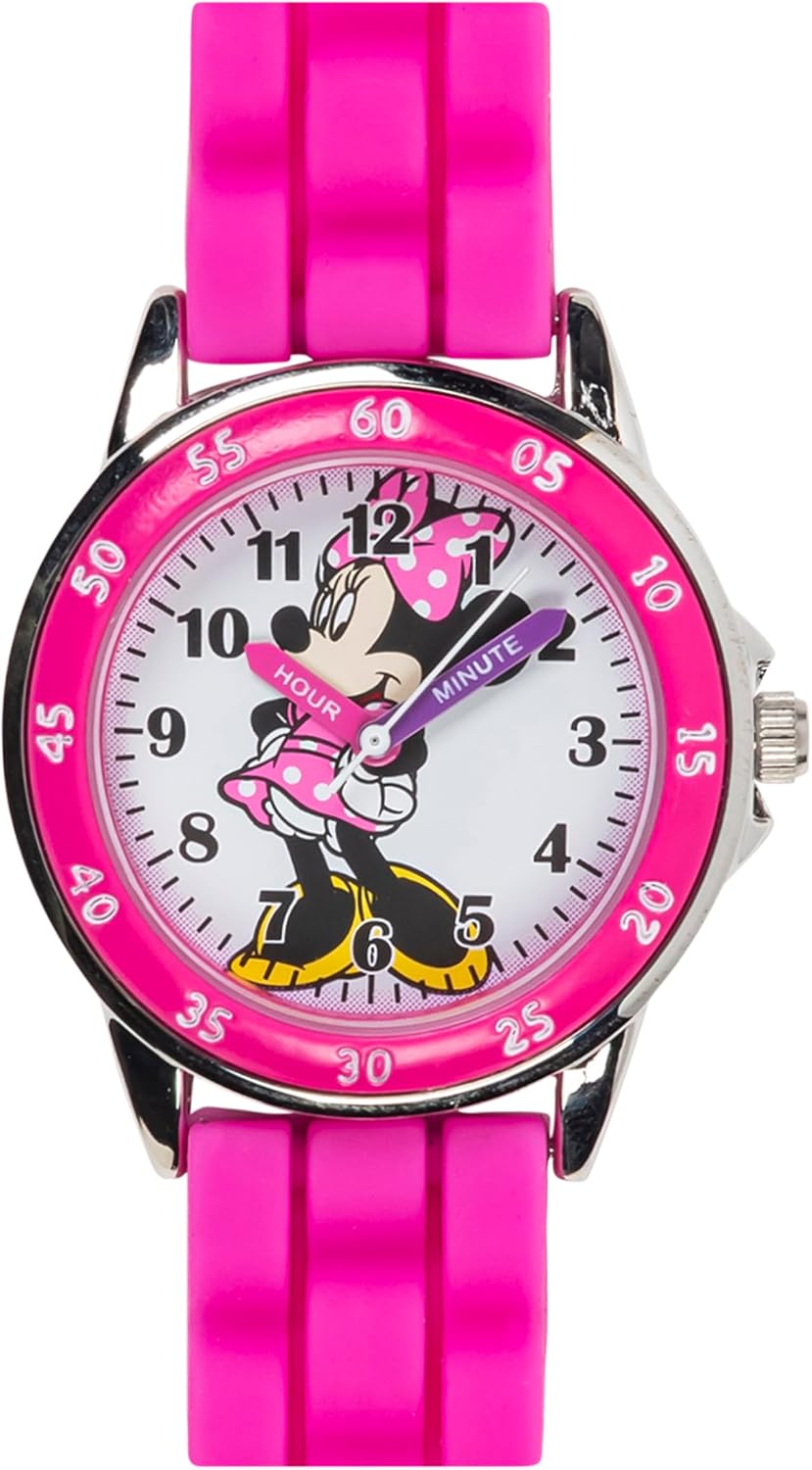 Reloj Minnie Mouse Time Teacher para niñas - Reloj analógico de apr...
