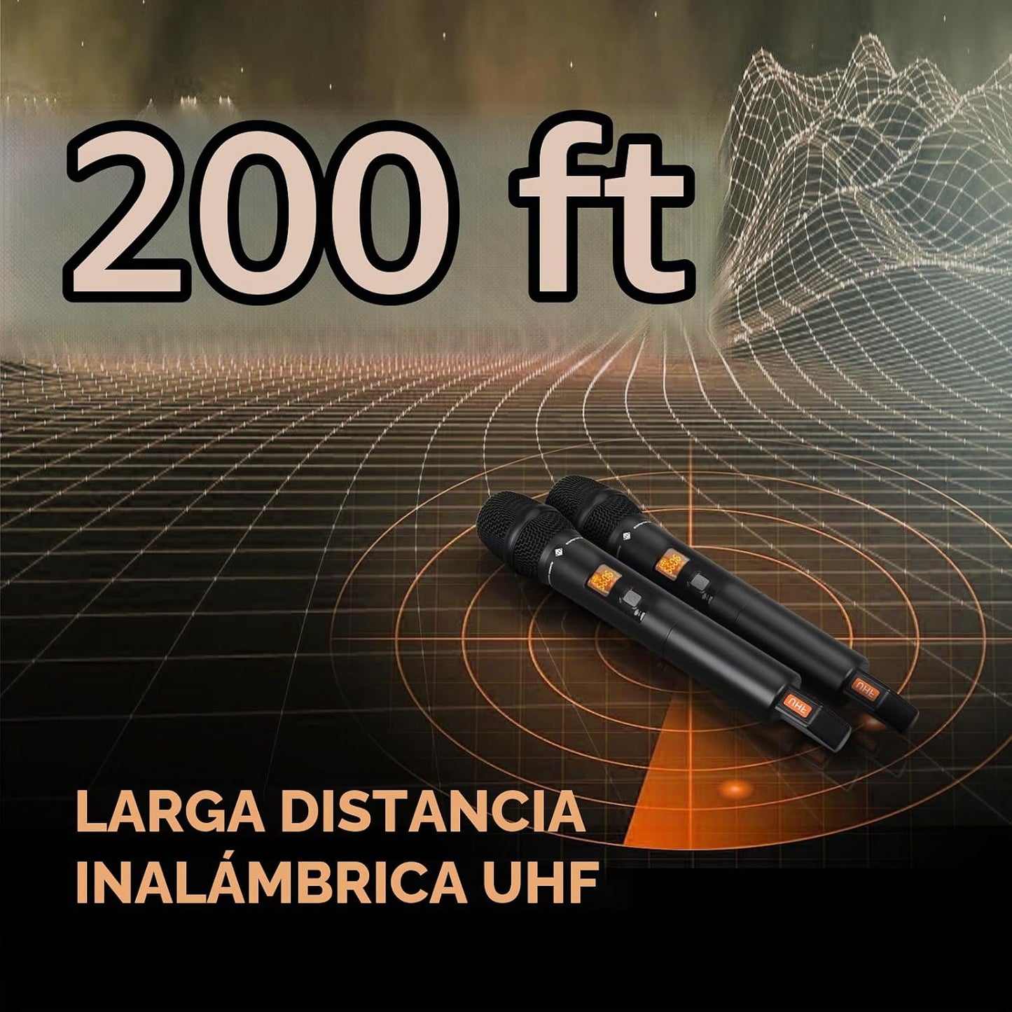 Zenolix Sistema de micrófono inalámbrico, juego de micrófono dinámi...