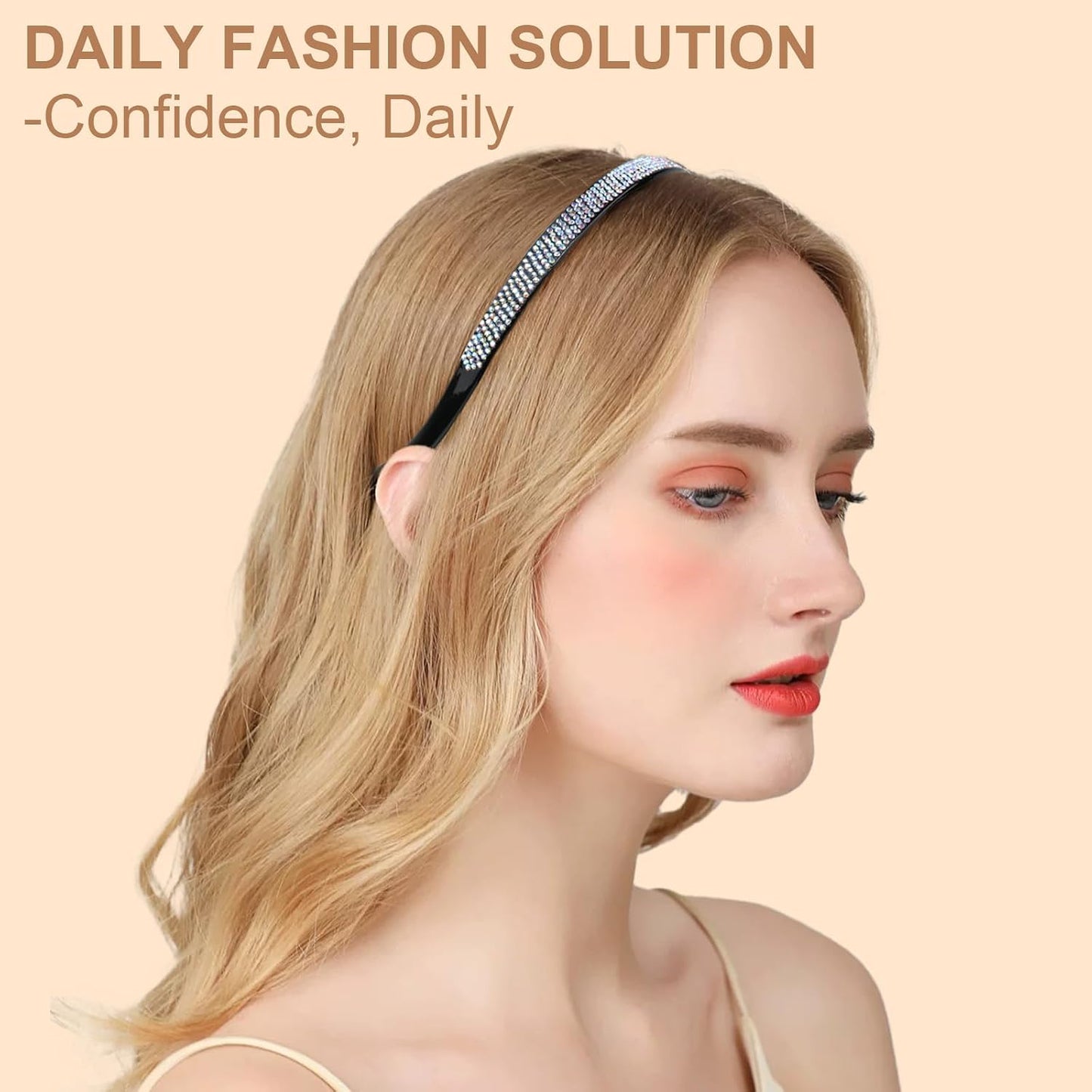 KOVOLITU Paquete de 3 diademas diseñadas para gafas, bandas para el...