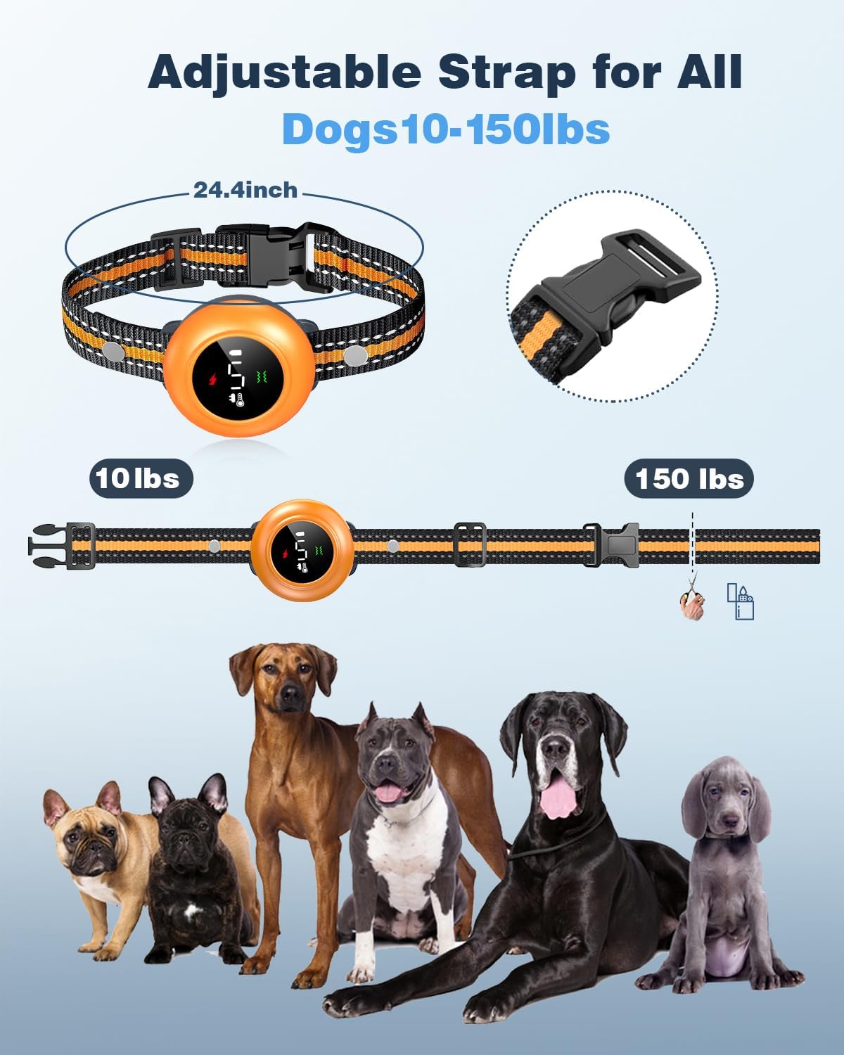 Collar de choque para perro de 2 en 1 y collar antiladrido para per...