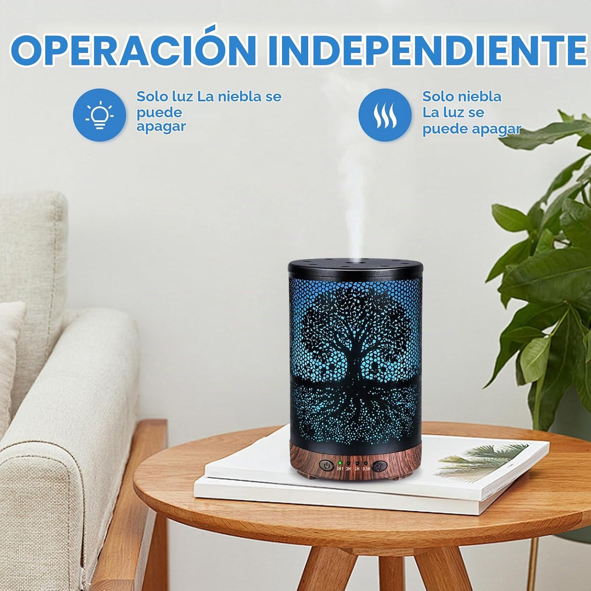 JOYOLO Difusor de aceite esencial de 4.1 fl oz de metal difusor de...