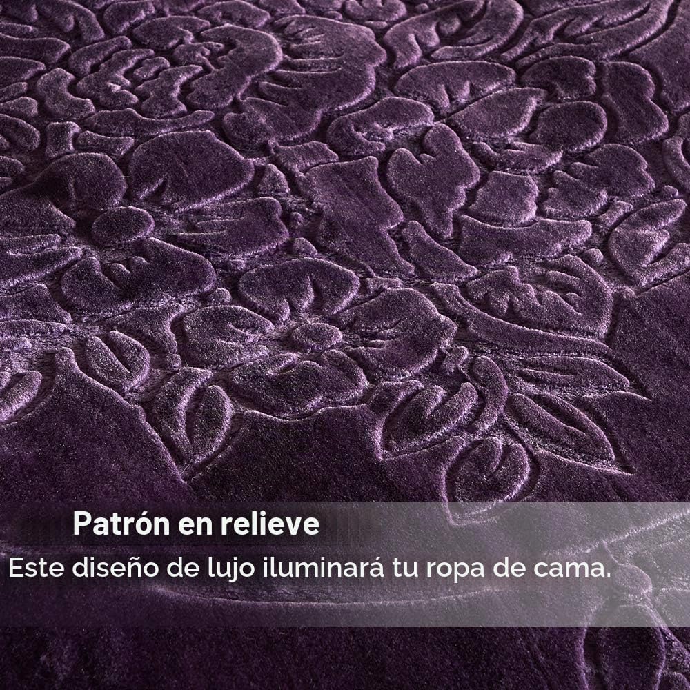 JML Raschel - Manta de forro polar tamaño King pesada, 9 libras, 85...