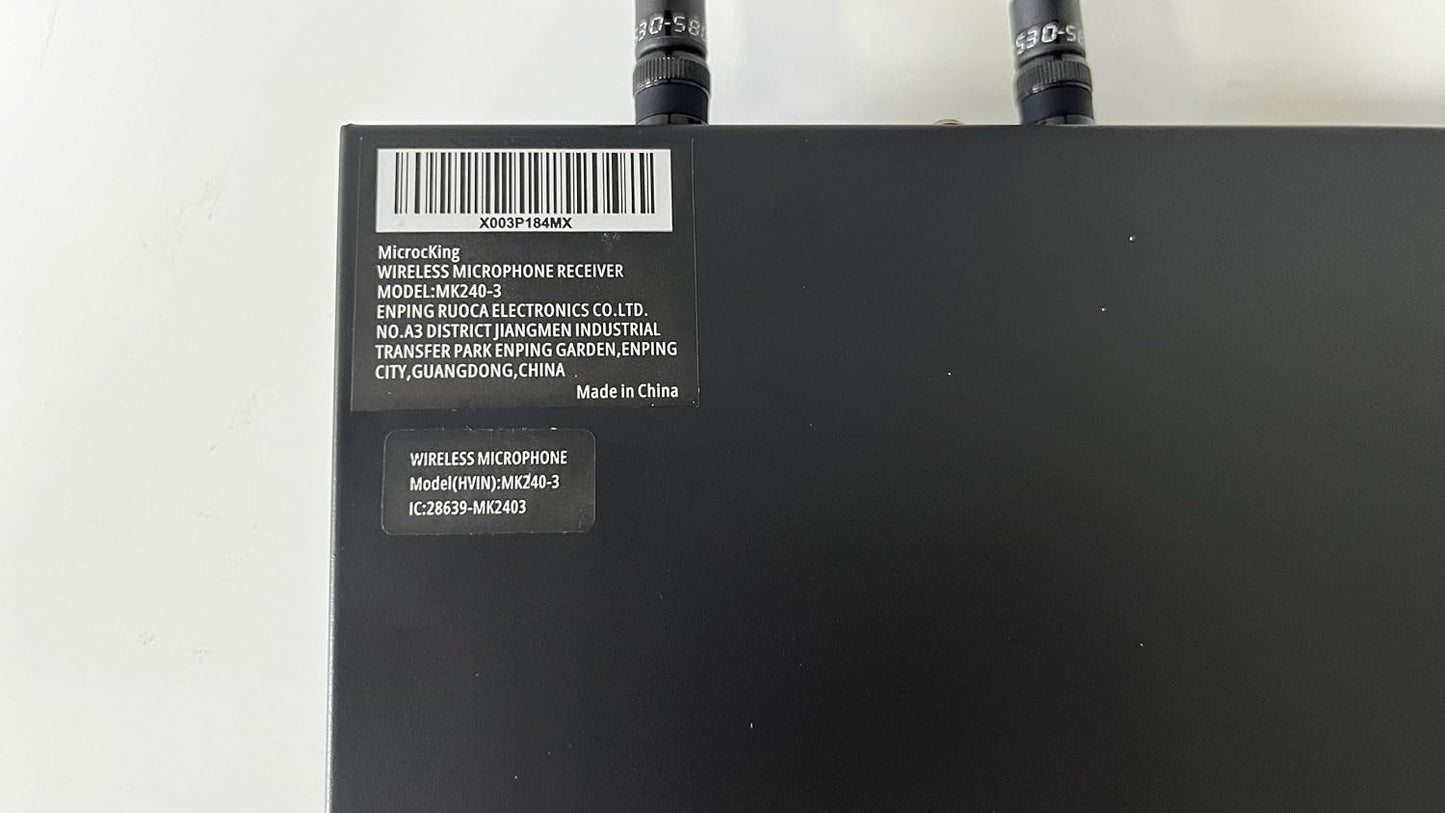 MicrocKing Sistema de micrófono inalámbrico UHF con solapa\/auricul...