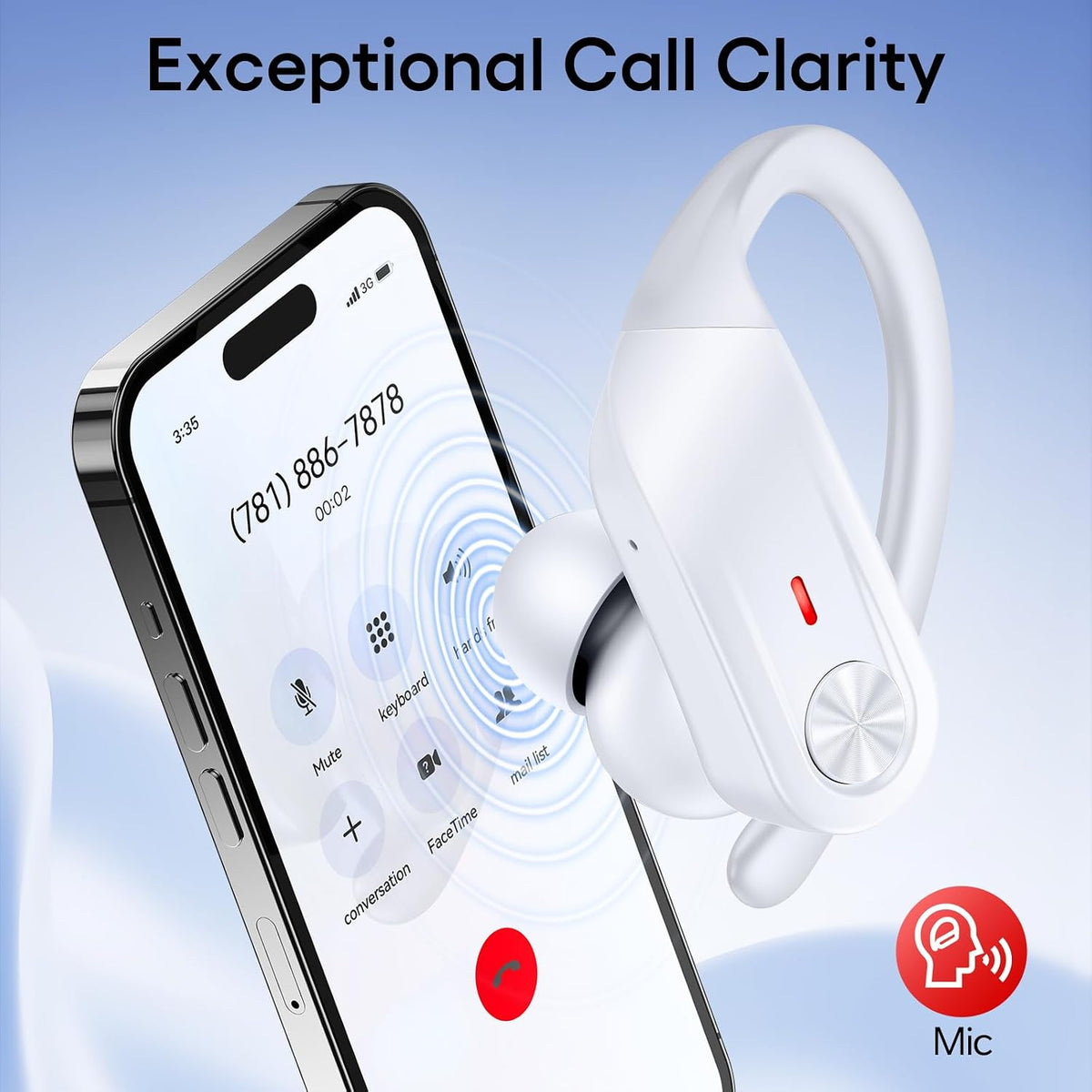 Auriculares inalámbricos híbridos con cancelación activa de ruido,...