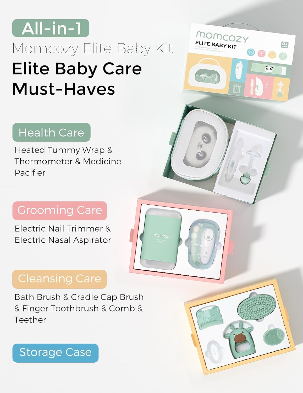 Momcozy Kit Elite para bebé, regalo superior para baby shower y kit...