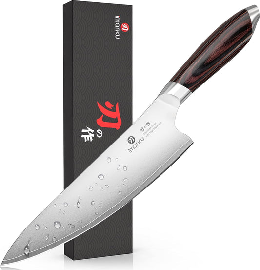 imarku Cuchillo de chef, cuchillo de cocina japonés de 8 pulgadas c...