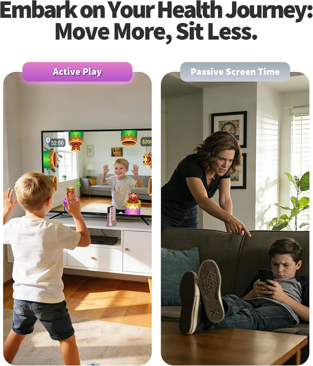 Consola de juegos AR Motion para niños, sistema de videojuegos Plug...