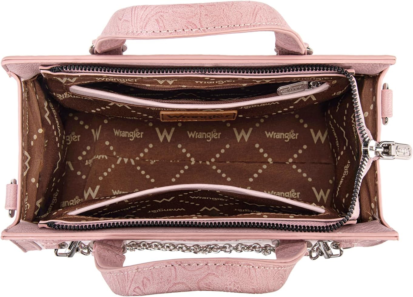 Wrangler - Bolso de mano de encaje para mujer, bolso cruzado median...