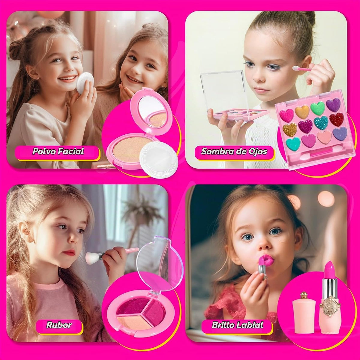 ULOVEME Kit de Maquillaje Real para Niñas Pequeñas - Maquillaje Rea...