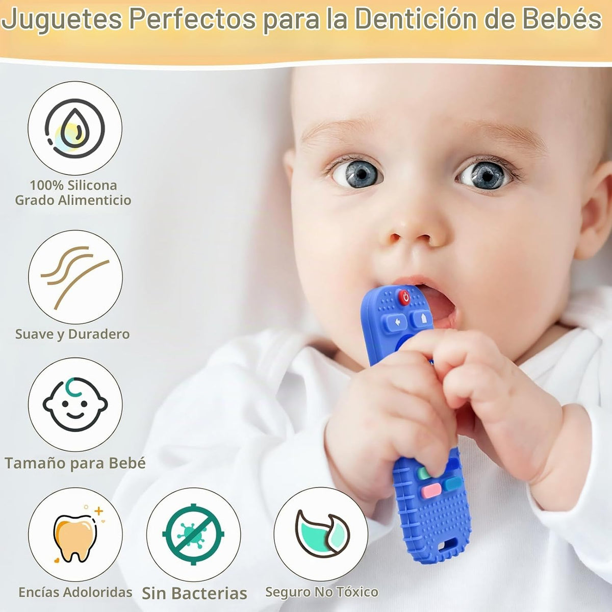 AiTuiTui Juguetes Masticables para Alivio de la Dentición del Bebé...