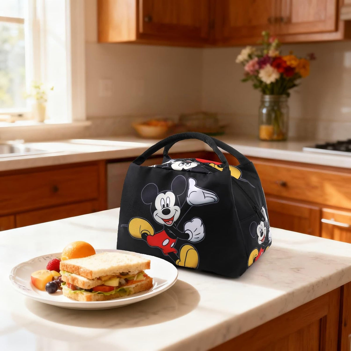 Bolsa de almuerzo de anime para mujer, hielera aislada, bonita lonc...