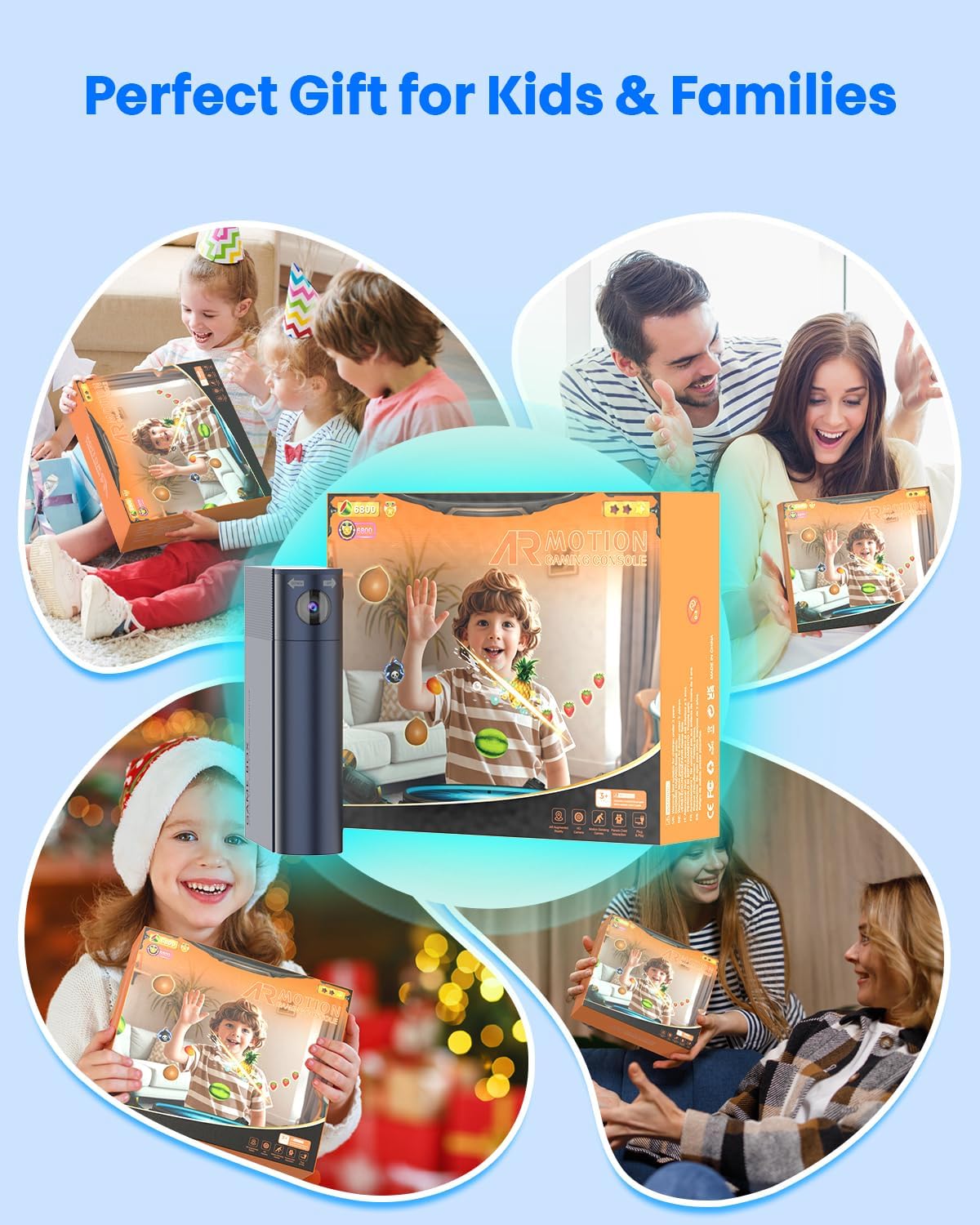 MetFut Consola de juegos AR Motion para niños: sistema de juego de...