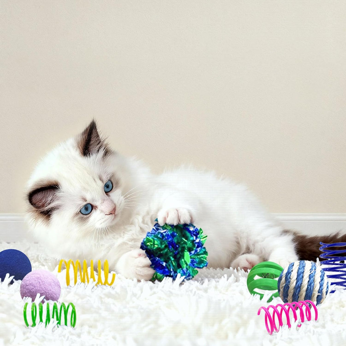 AGYM Juguetes para gatos de interior, 35 paquetes de juguetes inter...