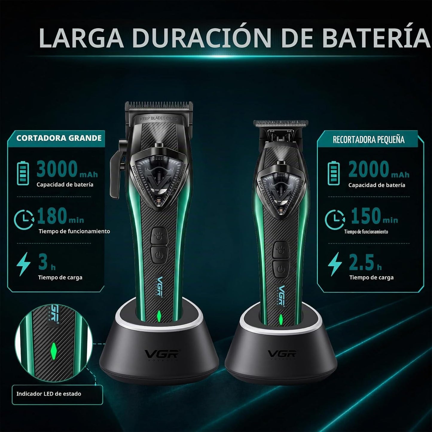 VGR 883S2 - Cortadora de pelo profesional para hombres, cortadora d...