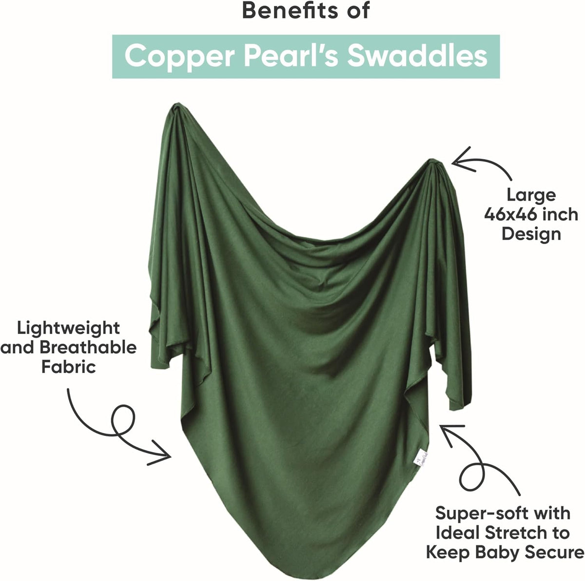 Copper Pearl Manta para Envolver al Bebé - Manta de Punto Premium p...