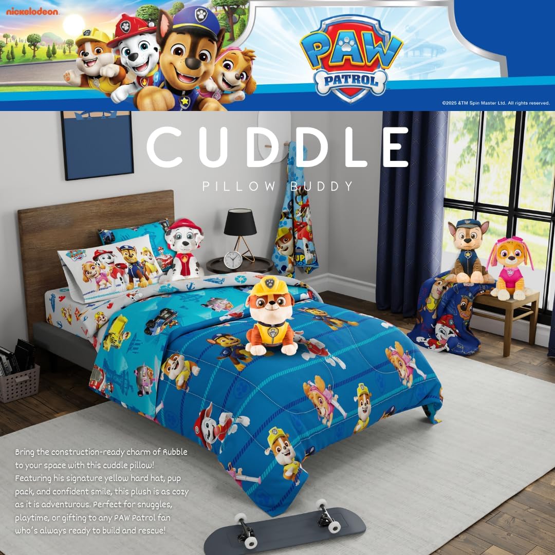 Franco Paw Patrol Rubble Construction Pup - Ropa de cama para niños...