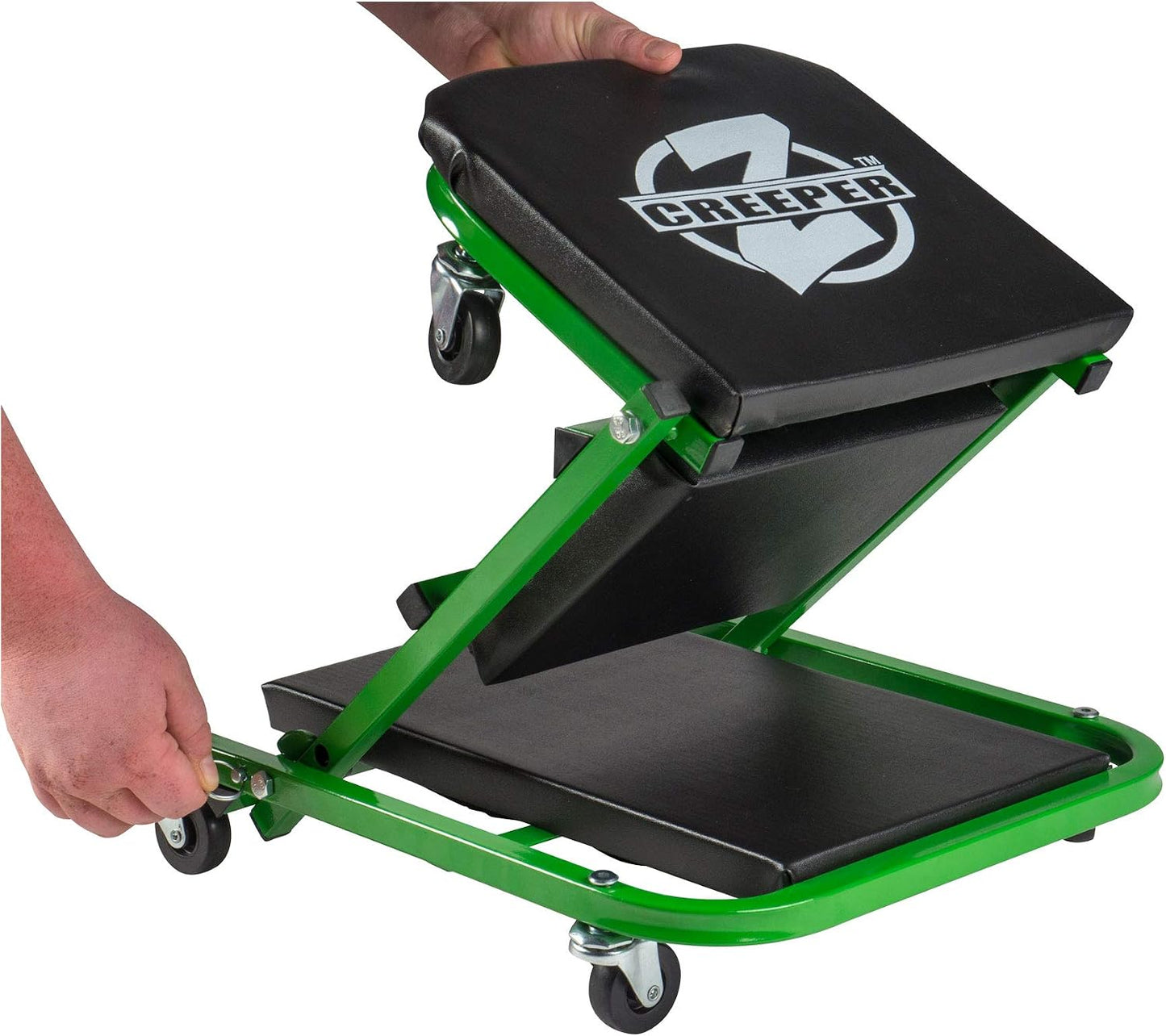 Pro-LifT C-2036DG - Camilla para mecánicos negra\/verde, 300 libras