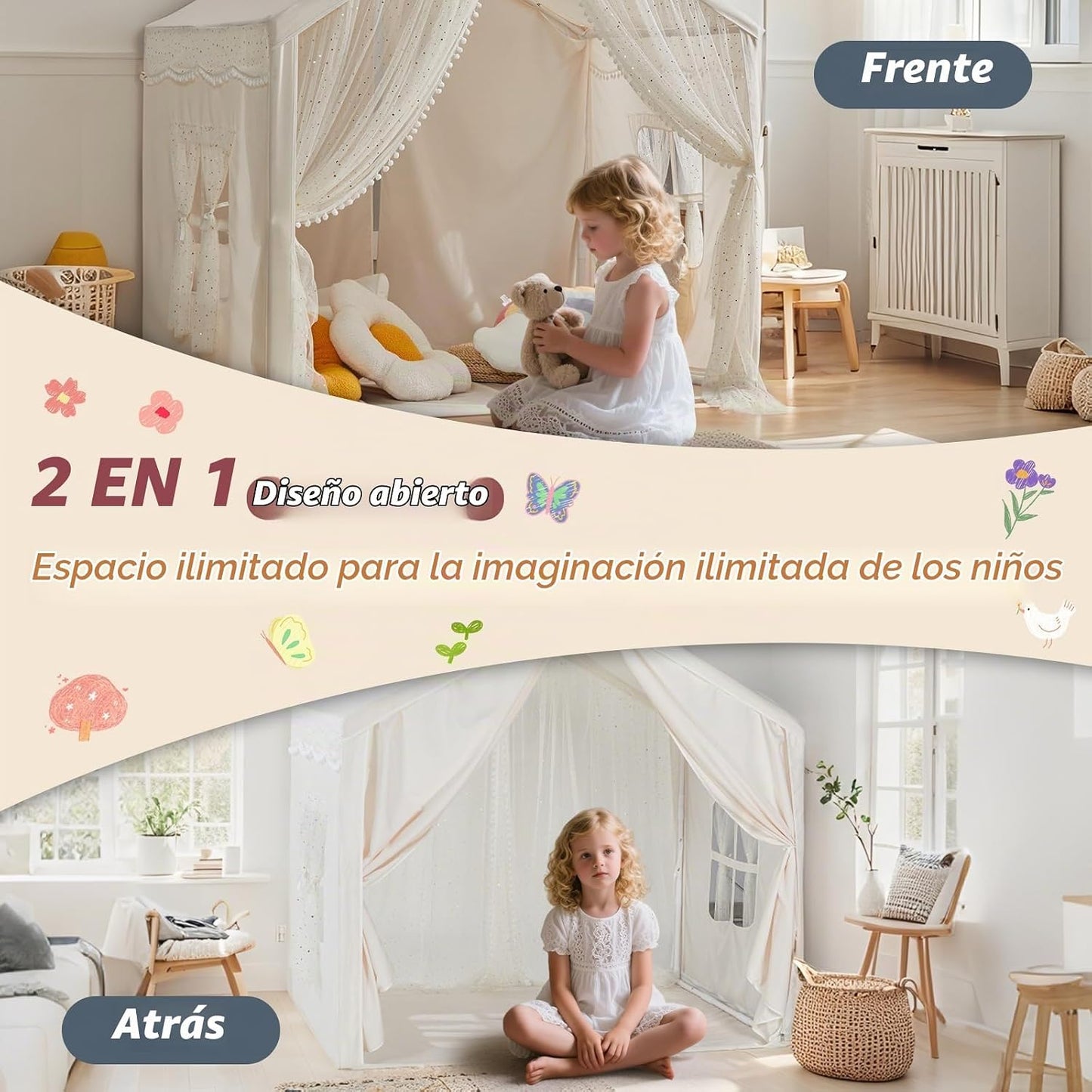 Tienda de campaña para niños, tienda de campaña para niños pequeños...