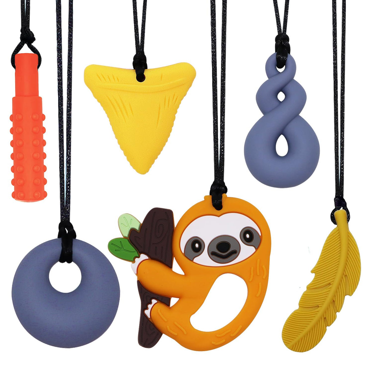 Collares masticables para niños con necesidades sensoriales, paquet...