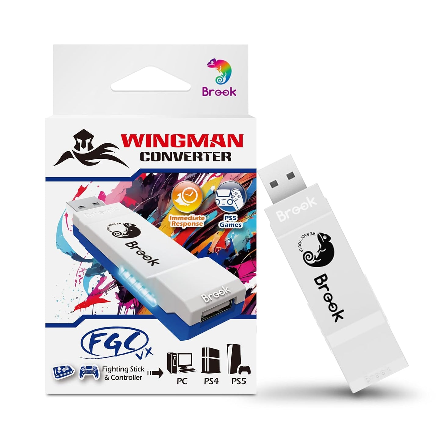 Brook Wingman FGC VX Arcade Controller Converter para PS5\/PS4\/PC...