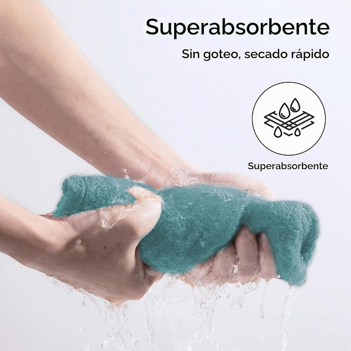 TENSTARS Paquete de 5 Toallas Envolventes de Microfibra Engrosadas...